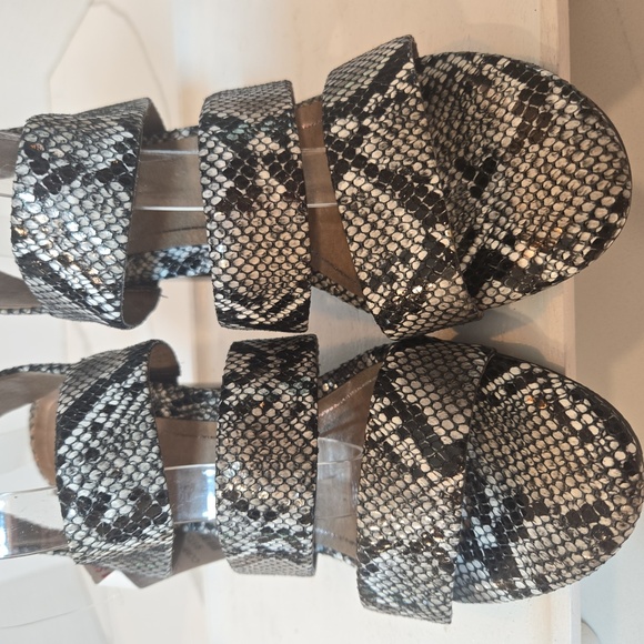 Vionic Blaire Snakeskin Leather Strappy Open Toe Chunky Sandals Size 6 - Picture 6 of 10